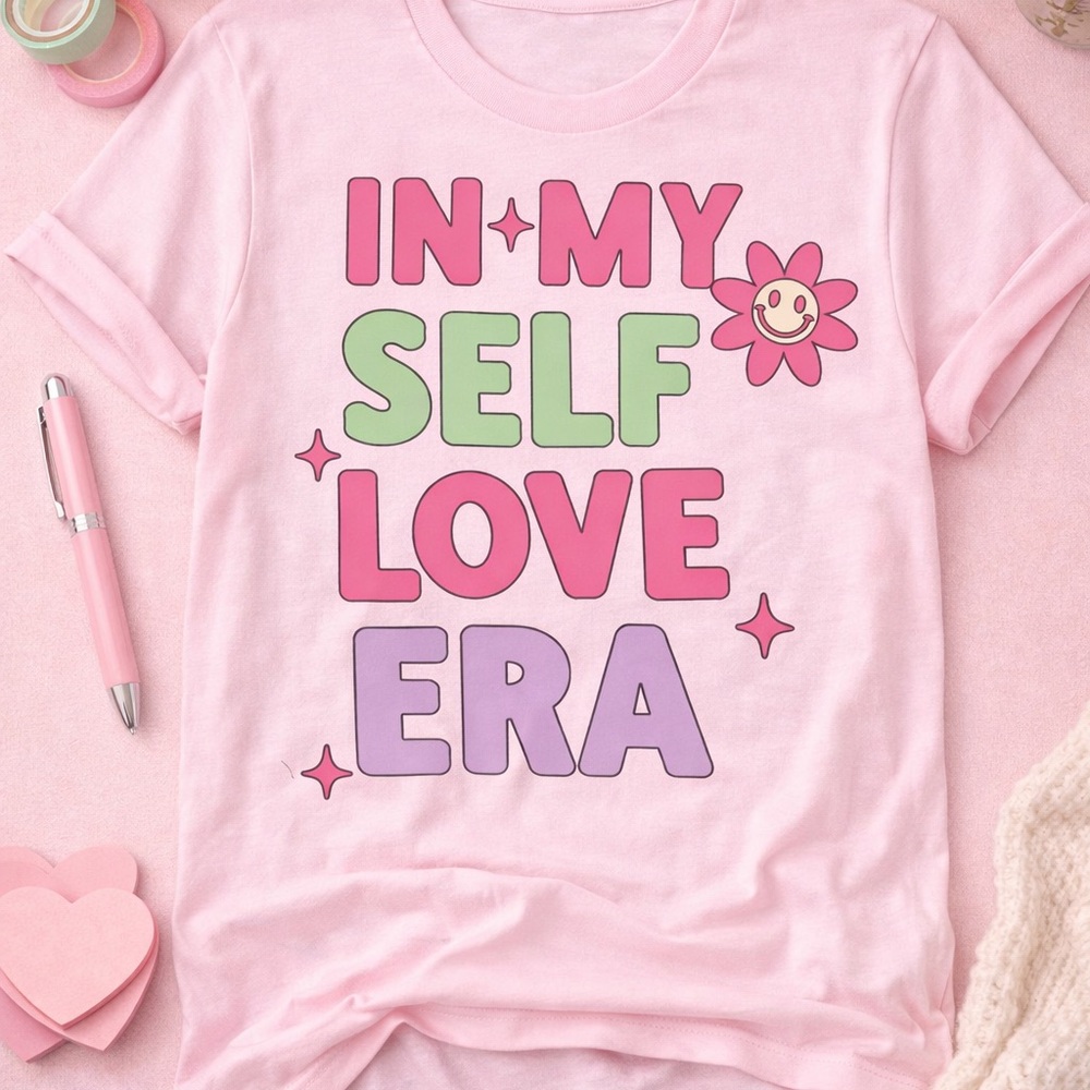 Pink "In My Self Love Era" Short Sleeve Tee